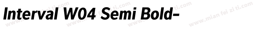 Interval W04 Semi Bold字体转换